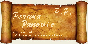 Peruna Panović vizit kartica